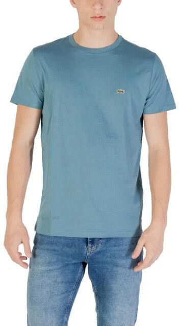 Heren Lacoste Pima Katoen T-shirt in Blauw