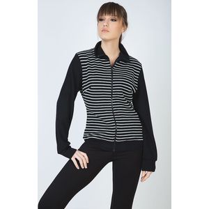 Vesten - Gestreept Vest - Zwart - Lange Mouwen