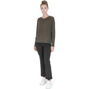 Crown Of Edinburgh Cashmere Dames Oversized Boothals Trui Coe 008 Khaki