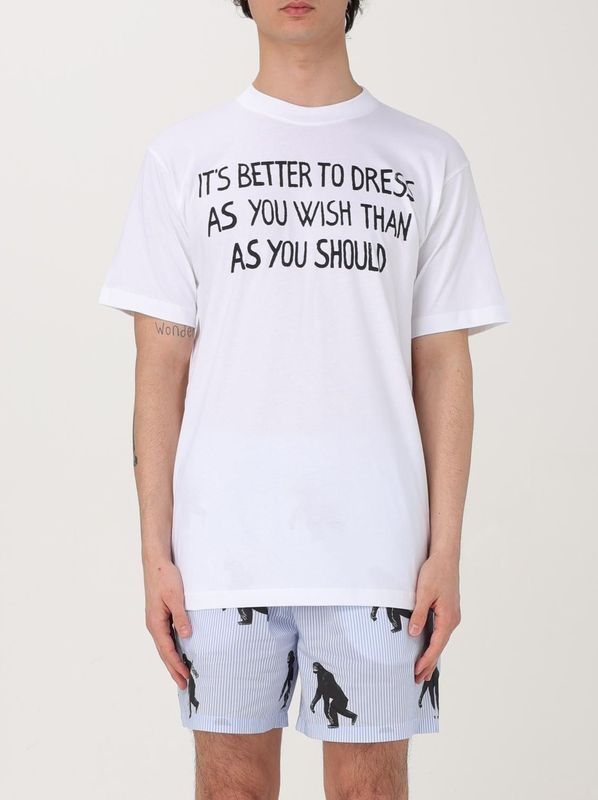 Moschino - Gedrukte Tekst T-shirt - Wit - Katoen