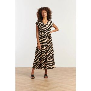 Smashed Lemon - 35155 - Jurk - Zebra Print - Zwart en Zand