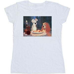 Li-cense Disney dames lady and the tramp spaghetti foto katoenen t-shirt