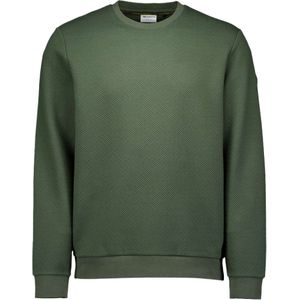 No Excess Sweater crewneck double layer jacqu dark green