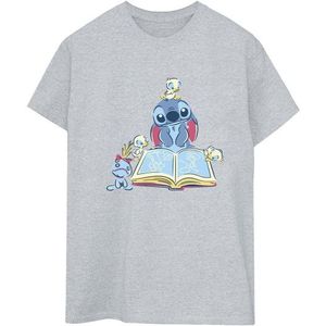Li-cense Disney dames lilo & stitch lezen van een boek katoenen vriendje t-shirt