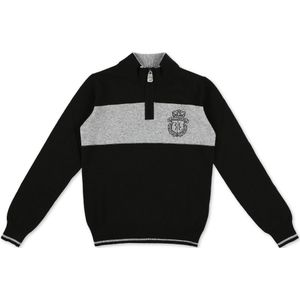 Billionaire - Pullover Met Rits - Wol en Katoen - Geborduurd Embleem