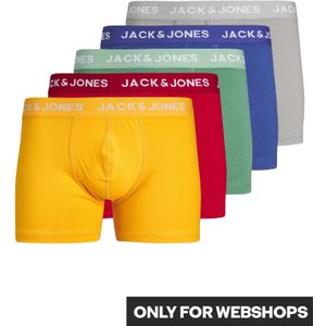 Jack & Jones Plus size heren boxershorts trunks jaclarry solid effen 5-pack