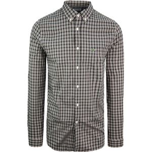 Lacoste - Regular Fit - Geruit Overhemd - Zwart