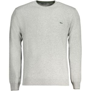 Ronde Hals Trui Melange Grijs