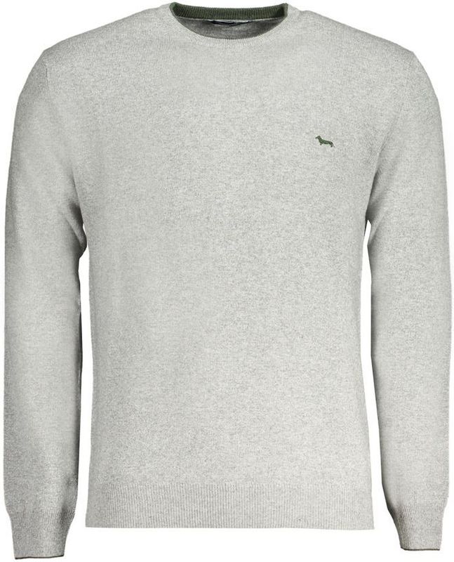 Ronde Hals Trui Melange Grijs