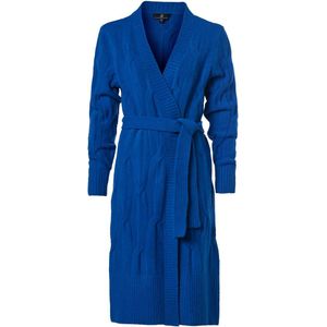 Chelsea - Vest - Kobalt - Lang Kabelvest - Met Afneembaar Strikceintuur