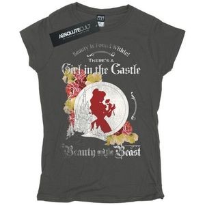 Li-cense Disney dames beauty and the beast meisje in het kasteel katoenen t-shirt