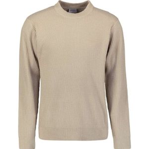 No Excess - Pullover Crewneck Rib - Sand - Trui