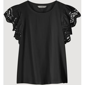 Summum 3s5025-30609 990 jersey top tee with lace black