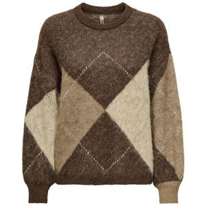 Only - ONLNOEME LIFE LS JQ O-NECK KNT - Gebreide Trui - Chestnut