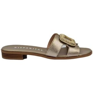 Hispanitas - HV253881 - Leren Sandalen - Goudkleurig - Leer