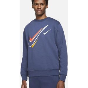 Nike - Multi Swoosh Crewneck Sweatshirt - Navy - Heren