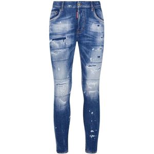 Dsquared2 - Super Twinky Jean - Blauwe Jeans - Skinny Fit - Gescheurd Ontwerp
