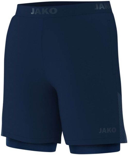 Jako - Power 2-In-1 Short - Marine - Heren Sportbroek