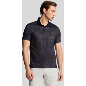 Lyle & Scott - Contour Geprinte Polo Shirt - Zwart - Poloshirt
