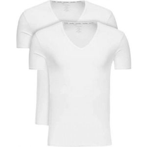 Calvin Klein Heren slim t-shirt met v-hals (set van 2)
