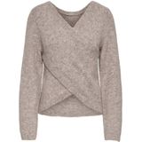 Only Onlzaggie life ls v-necck reversib knt melee