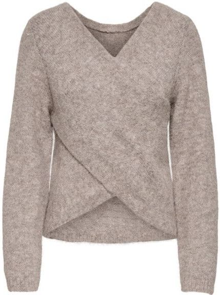 Only Onlzaggie life ls v-necck reversib knt melee