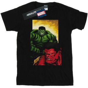 Li-cense Marvel heren rode hulk vs groene hulk t-shirt