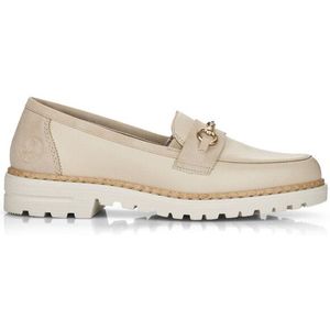 Rieker - 54862 - Instapper - Offwhite - Rubber - Leer