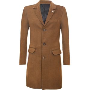 Lange Overjas - Bruin - Slim Fit - Heren
