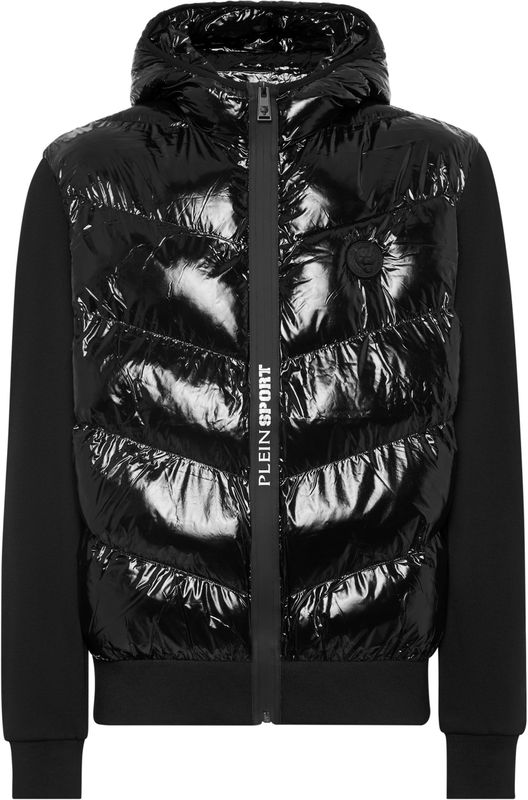 Plein Sport - Nylon Puffer Jacket - Gewatteerd Jack - Zwart