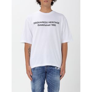 Dsquared 2 - T-Shirt - Wit - Katoen - Heritage Opgericht 1995