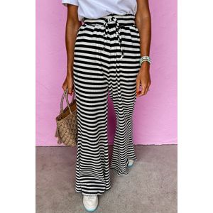 Gestreepte Flared Breipants