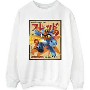 Li-cense Disney dames big hero 6 baymax fred krant sweatshirt