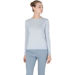 Crown Of Edinburgh Cashmere Lange Mouw Art 004 Lichtblauwe Letter S