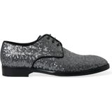 Dolce & Gabbana - Derby Schoenen - Zilver/Zwart - Leer
