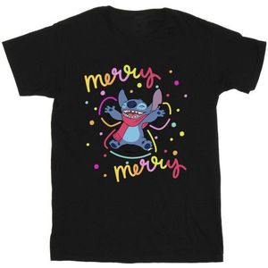 Li-cense Disney heren lilo & stitch vrolijk regenboog t-shirt