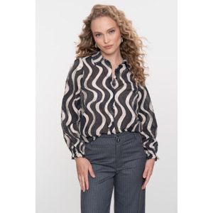 Geisha - 53915-20 - Damesblouse - Black/Gold