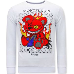 Montfleuri Sweater met print monster teddy bear
