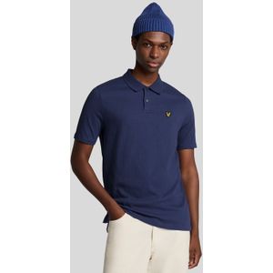 Lyle & Scott - Crepe Poloshirt - Indigo Blauw