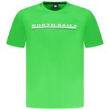 North Sails - Groene Grafische Print - Katoenen T-shirt - Heren