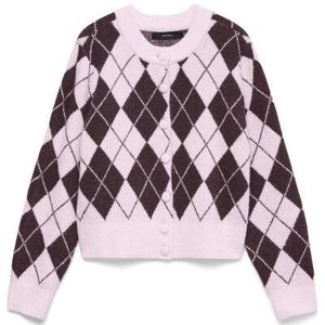 VERO MODA - VMHALO LS O-NECK ARGYLE - Vest - Dames
