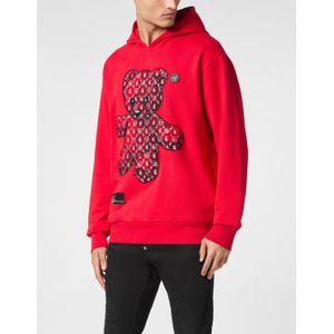 Philipp Plein - Teddy Hooded Sweatshirt - Rood - Unisex - Katoen
