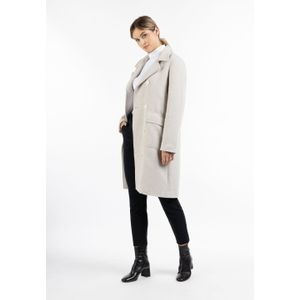 DreiMaster - Overgangsjas - Beige - Visgraatmotief - Dames