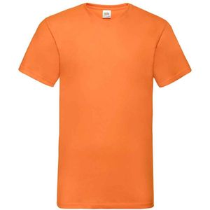 Fruit of the Loom - T-shirt - Katoen - Fijn Breisel - V-hals - Korte Mouwen