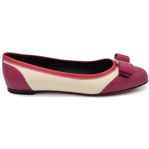 Salvatore Ferragamo - Ballerina's - Roze - Leren Ballerina's