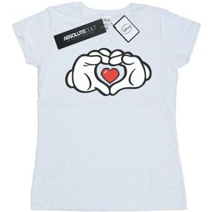 Li-cense Disney dames mickey mouse hart handen katoenen t-shirt
