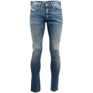 Diesel - Sleenker - Skinny Jeans - Blauwe - Stone Washed