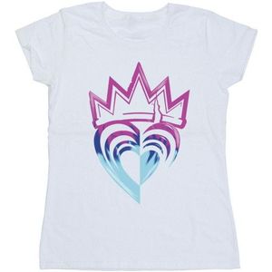 Li-cense Disney dames descendants roze kroon katoenen t-shirt