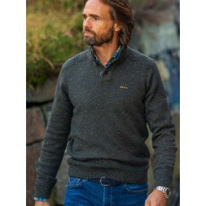 NZA - Donkergroen - Knitwear - Katoen - Regular Fit - Half Zip