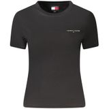 Tommy Hilfiger - Premium Cotton - T-shirt - Zwart - Korte Mouwen